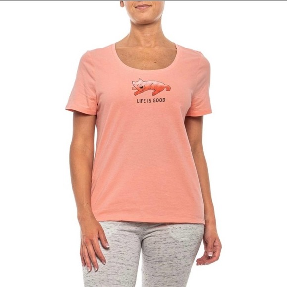 Life Is Good Tops - Life is Good | Snuggle Dog Sleep Tee NWT Small